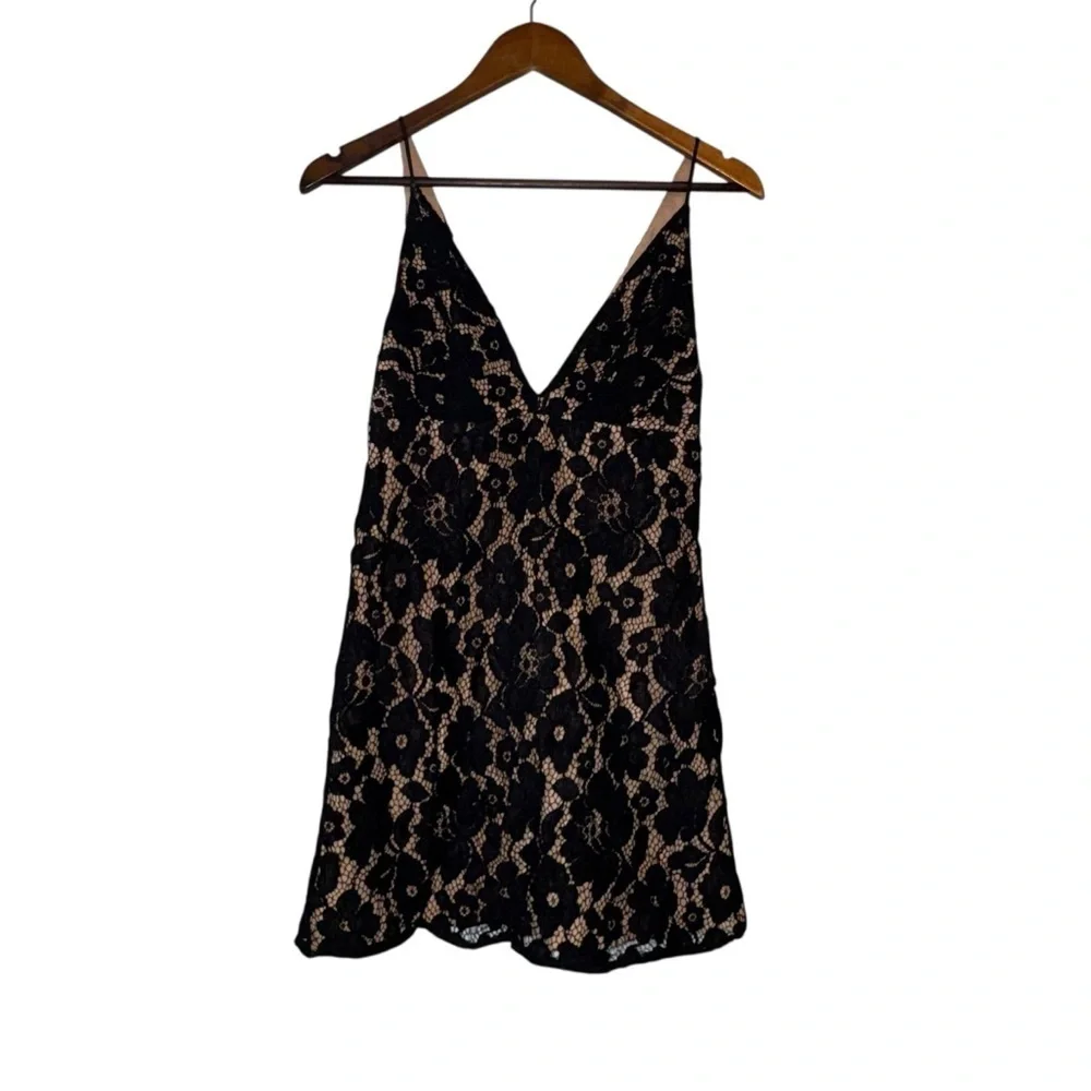 Free People Black Lace Chic Mini Dress - Picture 2 of 13